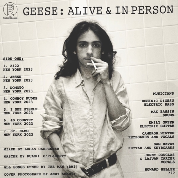 Album cover for Alive & In Person by Geese